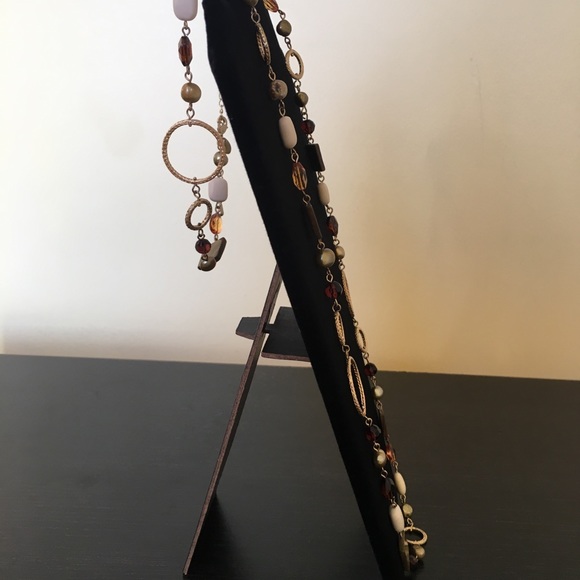 Lia Sophia Gold Tone and Warm Hue Stones Necklace - Picture 6 of 6